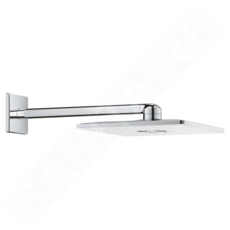 Grohe Rainshower SmartActive Cube - Douche de tête 310, bras de douche 430 mm, 2 jets, blanc lunaire 26479LS0