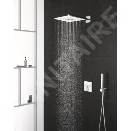 Grohe Rainshower SmartActive Cube - Douche de tête 310, bras de douche 430 mm, 2 jets, blanc lunaire 26479LS0