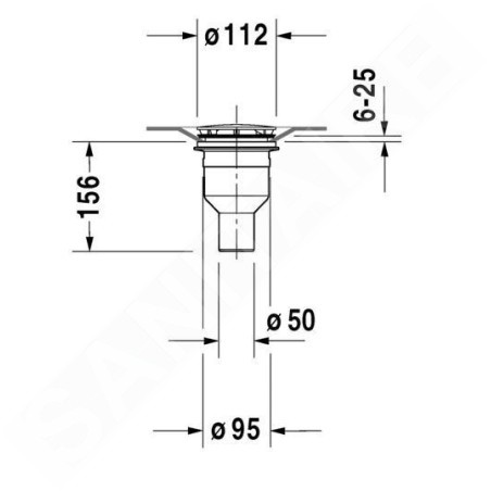 Duravit Accessoires - Garniture de vidage pour receveur de douche, sortie verticale, blanc 790269000000000