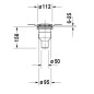 Duravit Accessoires - Garniture de vidage pour receveur de douche, sortie verticale, blanc 790269000000000