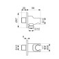 Ideal Standard Idealrain - Support de douche avec connecteur, noir BC807XG