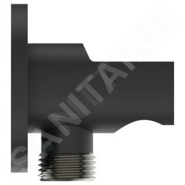 Ideal Standard Idealrain - Support de douche avec connecteur, noir BC807XG