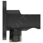 Ideal Standard Idealrain - Support de douche avec connecteur, noir BC807XG