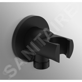 Ideal Standard Idealrain - Support de douche avec connecteur, noir BC807XG