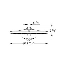Grohe Rainshower - Douche de tête 310 Mono, 1 jet, chrome 26569000