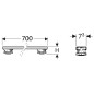 Geberit Accessoires - Set pour montage brute 700 mm, hauteur 6-12 cm, pour bacs à partir de 1400 mm 554.959.00.1