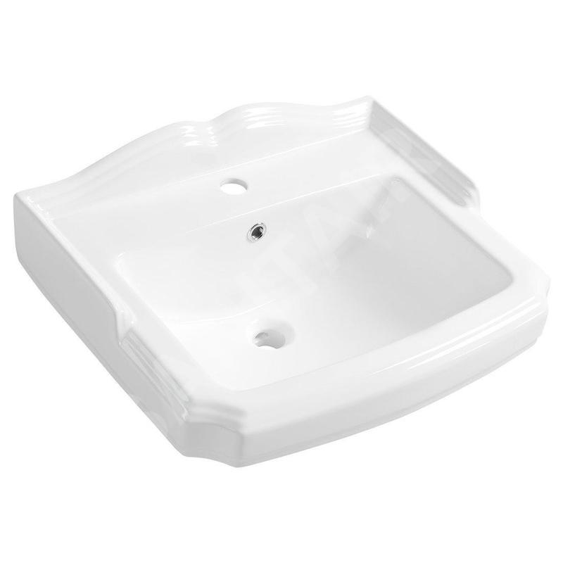 Aqualine Antik - Lavabo 580x470 mm, avec un trou pour robinet, blanc AK102 Aqualine Antik - Lavabo 580x470 mm, avec un trou pour robinet, blanc AK102