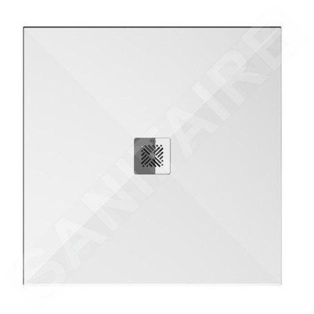 Jika Padana - Receveur de douche 80x80 cm, aspect ardoise/blanc mat H213934R100001