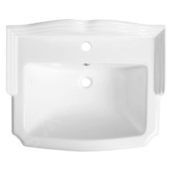 Aqualine Antik - Lavabo 580x470 mm, avec un trou pour robinet, blanc AK102