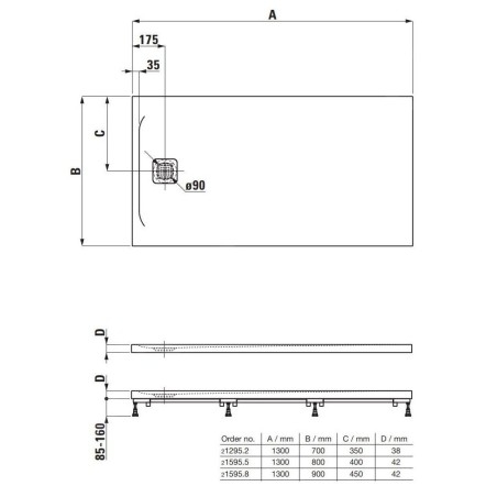 Laufen Pro - Receveur de douche 1300x900 mm, blanc H2159580000001