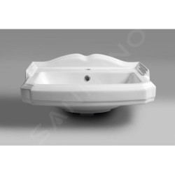 Aqualine Antik - Lavabo 580x470 mm, avec un trou pour robinet, blanc AK102