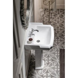 Aqualine Antik - Lavabo 580x470 mm, avec un trou pour robinet, blanc AK102