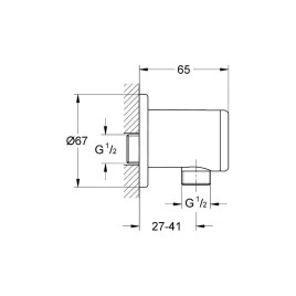 Grohe Relexa - Coude de raccordement mural, chrome 28626000