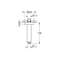 Grohe Rainshower - Bras de douche de plafond, 154 mm, chrome 27711000