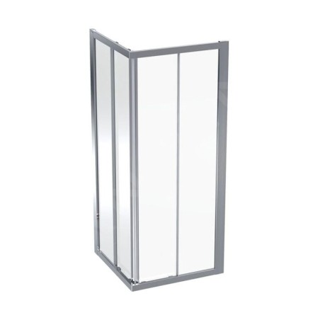 Geberit GEO - Cabine de douche 80x80 cm, argent/verre clair 560.112.00.2