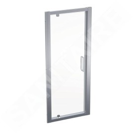 Geberit GEO - Porte de douche, 80x190 cm, argent/verre clair 560.115.00.2