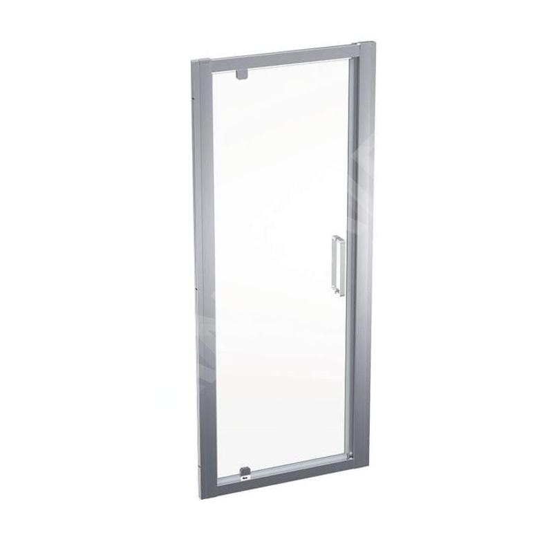 Geberit GEO - Porte de douche, 80x190 cm, argent/verre clair 560.115.00.2