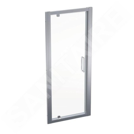 Geberit GEO - Porte de douche, 80x190 cm, argent/verre clair 560.115.00.2