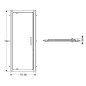 Geberit GEO - Porte de douche, 80x190 cm, argent/verre clair 560.115.00.2
