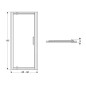 Geberit GEO - Porte de douche, 90x190 cm, argent/verre clair 560.125.00.2