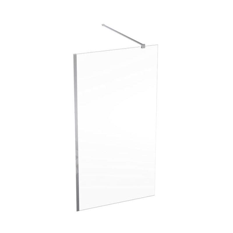 Geberit GEO - Paroi de douche Walk-In, 110x200 cm, argent/verre clair 560.149.00.2