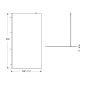 Geberit GEO - Paroi de douche Walk-In, 110x200 cm, argent/verre clair 560.149.00.2