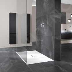 Villeroy & Boch Squaro Infinity - Receveur de douche, 900x900 mm, Quaryl, Stone White UDQ9090SQI1V-RW