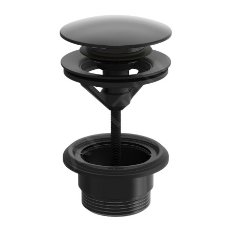 Hansa Accessoires - Bec de lavabo refermable 1 1/4 push-open, noir mat 0764010033