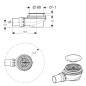 Geberit Accessoires - Kit de vidange, avec couvercle de soupape de vidange, chrome brillant 150.552.21.1