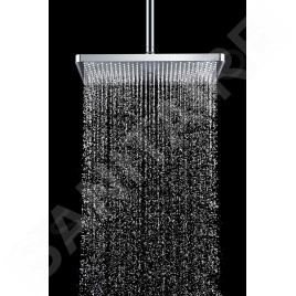 kielle Vega - Douche de tête, 360 x 240 mm, 1 jet, bras de douche 430mm, chrome/noir 20118SE1