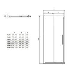 Ideal Standard i.Life - Porte de douche coulissante, deux battants, 1200 mm, silver bright / verre clair T4859EO