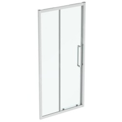 Ideal Standard i.Life - Porte de douche coulissante, deux battants, 1200 mm, silver bright / verre clair T4945EO