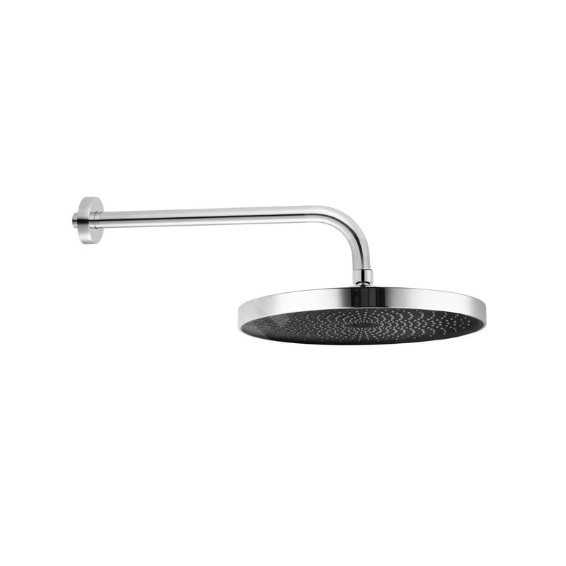 kielle Oudee - Douche de tête 260, 1 jet, bras de douche 350 mm, chrome / noir 20102SE0