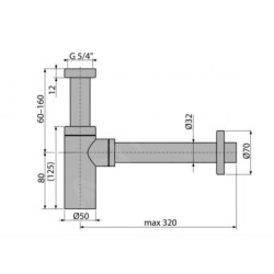 Alcadrain Siphons - Siphon design, métal A400
