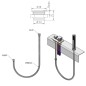 Sapho Manchons - Garniture ronde de douche pour montage sur bord de baignoire, avec flexible, chrome 1205-04