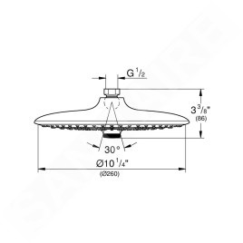 Grohe Euphoria SmartControl - Douche de tête 260, 3 jets, chrome 26456000
