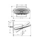 Hansgrohe Pulsify S - Douche de tête 260 avec raccordement, 2 jets, chrome 24150000