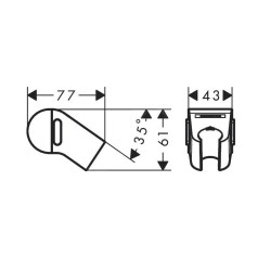 Hansgrohe WallStoris - Curseur réglable, blanc mat 27917700