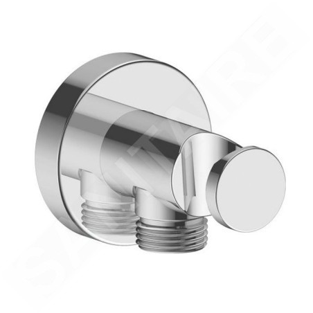 Duravit Accessoires - Coude de raccordement avec support, chrome UV0630009010
