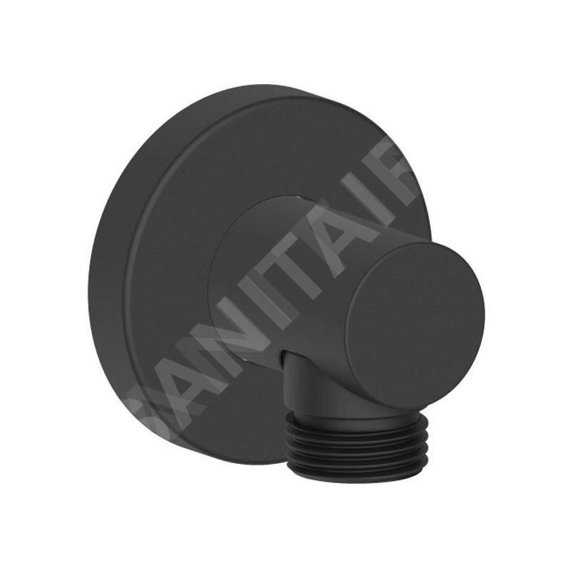Duravit Accessoires - Coude de raccordement de douche, noir mat UV0630008046