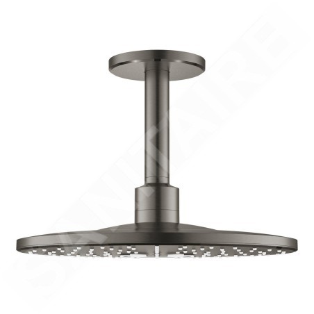 Grohe Rainshower SmartActive - Douche de tête 310, bras de douche 142 mm, 2 jets, Hard Graphite brossé 26477AL0