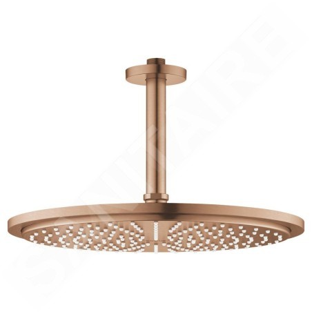 Grohe Rainshower Cosmopolitan - Douche de tête 310, bras de douche 142 mm, un jet, Warm Sunset brossé 26067DL0