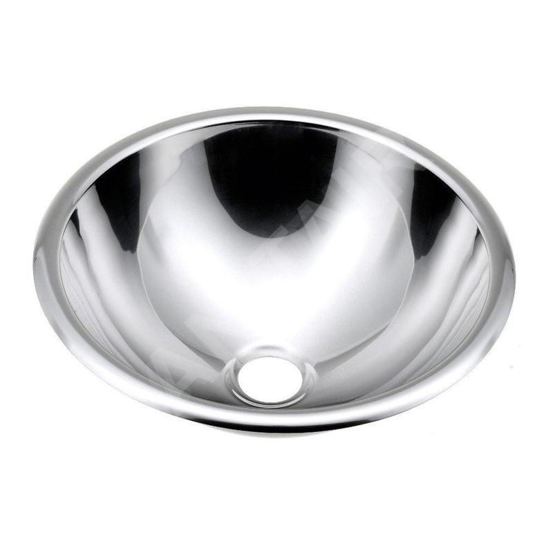 Sapho Inox - Lavabo à encastrer, inox, diamètre 355 mm 13029.B Sapho Inox - Lavabo à encastrer, inox, diamètre 355 mm 13029.B