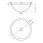 Sapho Inox - Lavabo à encastrer, inox, diamètre 355 mm 13029.B Sapho Inox - Lavabo à encastrer, inox, diamètre 355 mm 13029.B