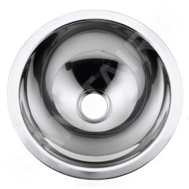 Sapho Inox - Lavabo à encastrer, inox, diamètre 355 mm 13029.B
