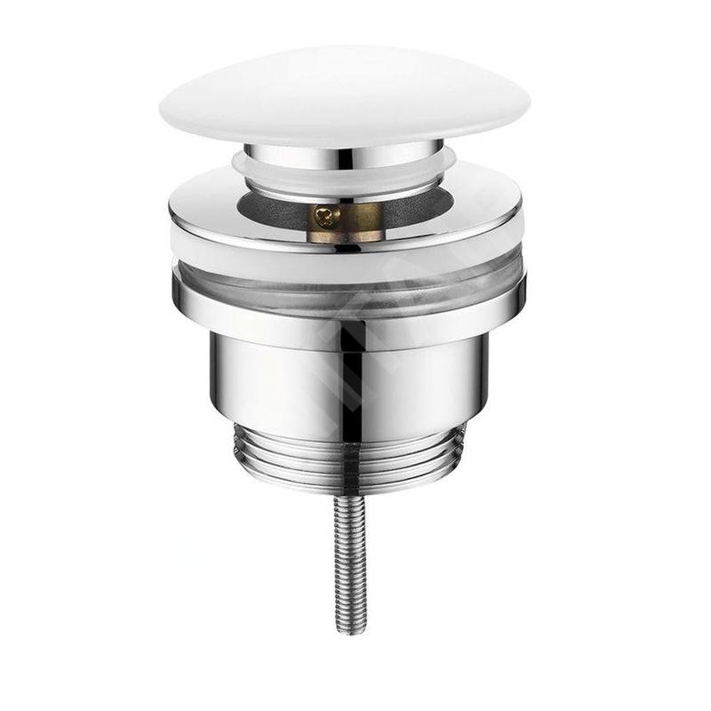 Sapho Accessoires - Bonde de lavabo, Click Clack, blanc CV1002C