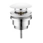 Sapho Accessoires - Bonde de lavabo, Click Clack, blanc CV1002C