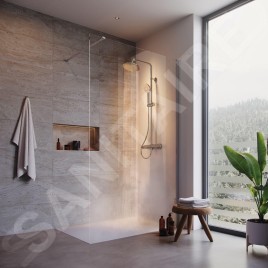 Ideal Standard Connect 2 - Paroi de douche Wetroom 1.200 mm, silver bright/verre clair K9379EO