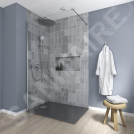 Ideal Standard Connect 2 - Paroi de douche Wetroom 1.200 mm, silver bright/verre clair K9379EO