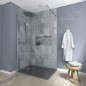 Ideal Standard Connect 2 - Paroi de douche Wetroom 1.200 mm, silver bright/verre clair K9379EO